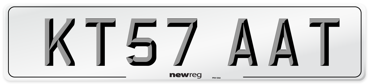 KT57 AAT Number Plate from New Reg